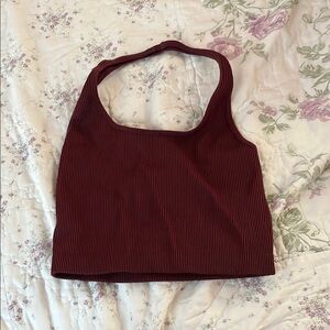 Cotton On Red Sleeveless Fitted Crop Tank Top